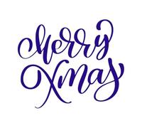 Christmas Merry Xmas Hand Written Calligraphy Lettering Handmade Fun Brush Ink Typography Engraving Decals 49.2x58.9cm Do not Damage The Wall Surface DarkBlue