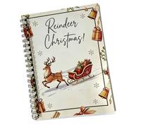 Christmas Message Book Paper Card Journal, Elk | for Holiday Notes Family Celebrations Stocking Table Moments Guests
