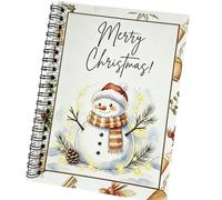 Christmas Message Book Paper Card Journal, Snowman | for Holiday Notes Family Celebrations Stocking Table Moments Guests