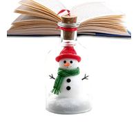 Christmas Message Bottle - Recordable Snowman Home Decor | Holiday Memory Bottle Decorations - for Candy Flowers Family Lovers Collectors Party Tree Wall Living Room Desktop