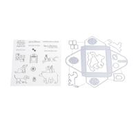 Christmas Metal Cutting Die with Transparent Silicone Stamp for Holiday Crafting Fun Silicone Stamp for Christmas Transparent