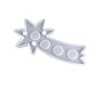 Christmas Meteors Candlestick Silicone Mold 4 Holes Holder Plaster Home Decoration for Weddings High Temperature Resistant Mold