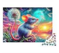 Christmas Mice 1000 Piece Jigsaw Puzzle Game Cosmic Creature Colourful And Detailedscenea Greatfestive Orfiller for Ages 10 Plus Puzzle Game for The Whole for Women, Gifts for Men52x38cm/1000pcs