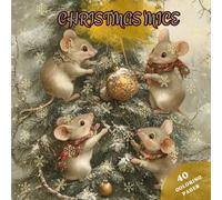 Christmas Mice, coloring book for adults