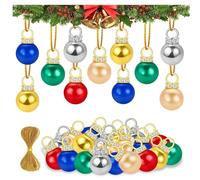 Christmas Mini Balls Ornaments 16mm, 120 PCS Colorful Xmas Balls Baubles Tiny Shatterproof, Christmas Tree Hanging Pendant for Xmas Tree Balls Decorations