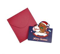Christmas Mini Gift Card Holder Booklet, Christmas Cards With Envelopes For Holiday Wishes Party Invitations Gift Messages, for Holiday, Teacher, Office Employee