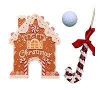Christmas Mini Golf - Funny Gingerbread Set, Hilarious Holiday Party Game, Novelty Candy Stick Putter, Unique Gag Gift Ball Prop, Festive Home Room Decoration | for Adults Coworkers Friends