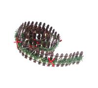 Christmas Miniature Fairys Garden Fence Diys Wood Picket Ornament LED Wood for Dollhouses Plant Pots Wooden Fence Border Decorative Small