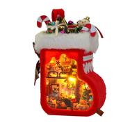 Christmas Miniature Kit - LED Light Christmas Stocking Crafts Decoration