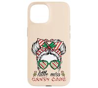 Christmas Miss Candy Cane Bun Little Xmas Girls Kids Toddler Case for iPhone 15