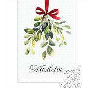 Christmas Mistletoe 1000-Piece Puzzle for Adults, 70x50cm/1000pcs; Smooth White Card with Reduced Dust; Easy to Continue on Another Evening
