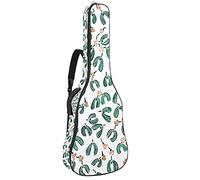Christmas Mistletoe Plant Soft Electric Guitar Gig Bag with Dual Adjustable Shoulder Strap for Bass Guitar Acoustic and Classical Folk Guitar