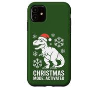 Christmas Mode Activated Dinosaur Humor Style Case for iPhone 11