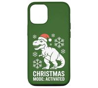 Christmas Mode Activated Dinosaur Humor Style Case for iPhone 12/12 Pro
