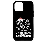 Christmas Mode Activated Dinosaur Humor Style Case for iPhone 12 mini