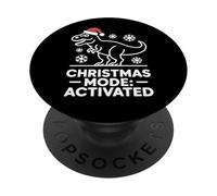 Christmas Mode Activated Dinosaur Humor Style PopSockets Adhesive PopGrip