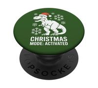 Christmas Mode Activated Dinosaur Humor Style PopSockets Adhesive PopGrip