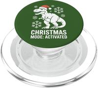 Christmas Mode Activated Dinosaur Humor Style PopSockets PopGrip for MagSafe
