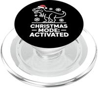 Christmas Mode Activated Dinosaur Humor Style PopSockets PopGrip for MagSafe