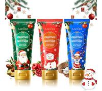 Christmas Moisturising Body Lotion, Daily Deep Hydration Body Moisturiser for Dry Skin, With Coconut Oil Sheabutter and Pomegranate, Intensive Christmas Body Lotion Gifts Set for Women, 3 X 100ML