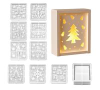 Christmas Molds - 10 Pcs Resin Candy Molds for Parties | Reusable Table Decorations for Candle Wax Pastry School Projects Halloween Parties