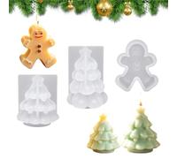 Christmas Molds - 3Pcs Gingerbread Man DIY Making | Tree Silicone Mold