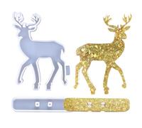 Christmas Molds - Deer Mold | Reindeer Design with Base Cute Holiday Home Crafts Decorations for Candy Chocolate Table