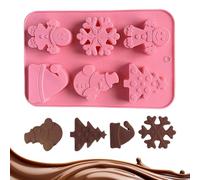 Christmas Molds,Easy Release 6-Cavity Baking Supplies - Christmas Chocolate Molds | for Jellies Wax Melts Soap Gummy Cake Topper