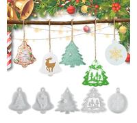 Christmas Molds - Silicone Christmas Tree Tray Craft Mold | Reusable Charm for Plaster Wax Fondant Clay Concrete Kitchen Fireplaces Bar Holiday Halloween Birthdays Year
