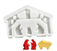 Christmas Molds Silicone DIY Nativity Scene Easy Release Funny Casting