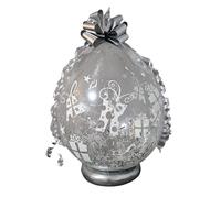 Christmas Money Balloon Gift Kit, 18 Inch Stuffing Balloon with Pull Bow, Tissue Paper, Personalised Name Decal for Holiday Celebration (Silver)