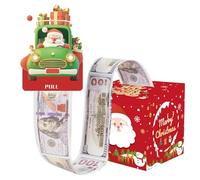 Christmas Money Box, Christmas Money Container with 50 Transparent Bags, Holiday Accessories for Family, Children, Adults