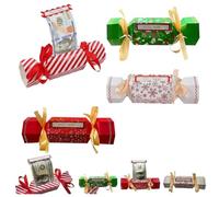 Christmas Money Box, Christmas Money Crackers, Pull Surprise Money Gift Box, DIY Christma Kit Cash Gift Money Pull Box for Xmas Home Holiday Party Decor, Crackers to Put Money In(Mix4a)