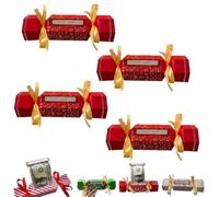 Christmas Money Box, Christmas Money Crackers, Pull Surprise Money Gift Box, DIY Christma Kit Cash Gift Money Pull Box for Xmas Home Holiday Party Decor, Crackers to Put Money In(Mix4e)