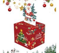 Christmas Money Box - Decorative Cash Container, Coin Holder Ornament | Holiday Vault Jar Bank, Festive Savings Tin, Gift Box Chest For coine Notes Storage, Stash Pot Crate Tray For Family