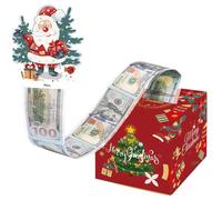 Christmas Money Box, Festive Gift Purse, Santa Holder with Greeting Card for Birthday Easter Parties