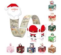 Christmas Money Box for Cash Gift,Christmas Pull Surprise Money Gift Box for Kid/Adult Present,Money Cake Pull out Cash with Xmas Card and 50P Bags,Money Reveal Boxes Xmas Party Money Boxes for Cashes