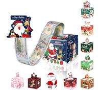 Christmas Money Box for Cash Gift,Christmas Pull Surprise Money Gift Box for Kid/Adult Presents,Money Cake Pull out Cash with Xmas Card and 50P Bags,Money Reveal Boxes Xmas Party Money Boxes for Cash