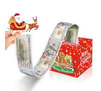 Christmas Money Box for Cash Gift, Funny Pull Cash from Money Case for Women Men Surprise, Novelty Xmas Cash Drawer DIY Cake with Pull Out Card for Wife Mother Friends