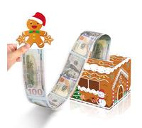 Christmas Money Box for Cash Gift, Funny Pull Cash from Money Case for Women Men Surprise, Novelty Xmas Cash Drawer DIY Cake with Pull Out Card for Wife Mother Friends