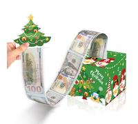 Christmas Money Box for Cash Gift, Funny Pull Cash from Money Case for Women Men Surprise, Novelty Xmas Cash Drawer DIY Cake with Pull Out Card for Wife Mother Friends