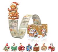 Christmas Money Box for Cash Gift,Merry Christmas Pull Surprise Money Gift Box for Kids/Adult Presents,Funny Pull Cash from Money Case Novelty Festival Cash Drawer for Christmas Surprise
