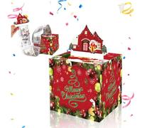 Christmas Money Box for Cash Gift Money Pull Box Pull Surprise Gift Box Merry Christmas for Kids Adults Parents Families