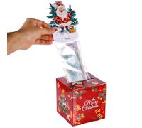 Christmas Money Box for Cash Gift Pull, Funny Merry Christmas Money Box with Santa Claus Card Christmas Money Holder for Cash Christmas Interesting Gift for Family And Friends