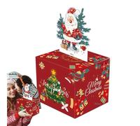 Christmas Money Box | Holiday Box | with Card Slot Santa Claus Design for Easter Halloween Party Holiday Congratulations