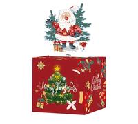 Christmas Money Box,Money Pull Box - Santa Claus Design Holder with Card for Congratulations Halloween Holiday Birthday Easter