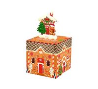 Christmas Money Box - Removable Dispenser 12 x 12 x 12 cm, Merry Christmas at Gingerbread House | Gift for Birthday, Valentine's Proposal, Girls, Boys, Teens, A