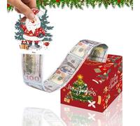 Christmas Money Box Set, Reveal Box Xmas Party, Funny Pull Cash from Money Case Novelty Festival Cash Drawer, Christmas Pull Surprise Gift Boxfor Kids Adult Presents