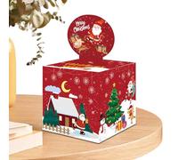 Christmas Money Boxes | 30 Clear Bag Containers | Cash Draw Pouch | for Adults Birthday Halloween Easter Congratulations Savings