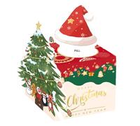 Christmas Money Dispenser, Christmas Money Bank for Cash,Christmas Money Withdrawal Box with Pull Card | Money Holder with 50X Bags, Party Decorations for Kids &